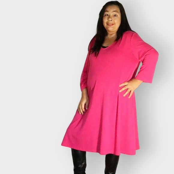 SIMPLY NOELLE  WOMENS PINK L/XL MIDI DRESS - Picture 2 of 6